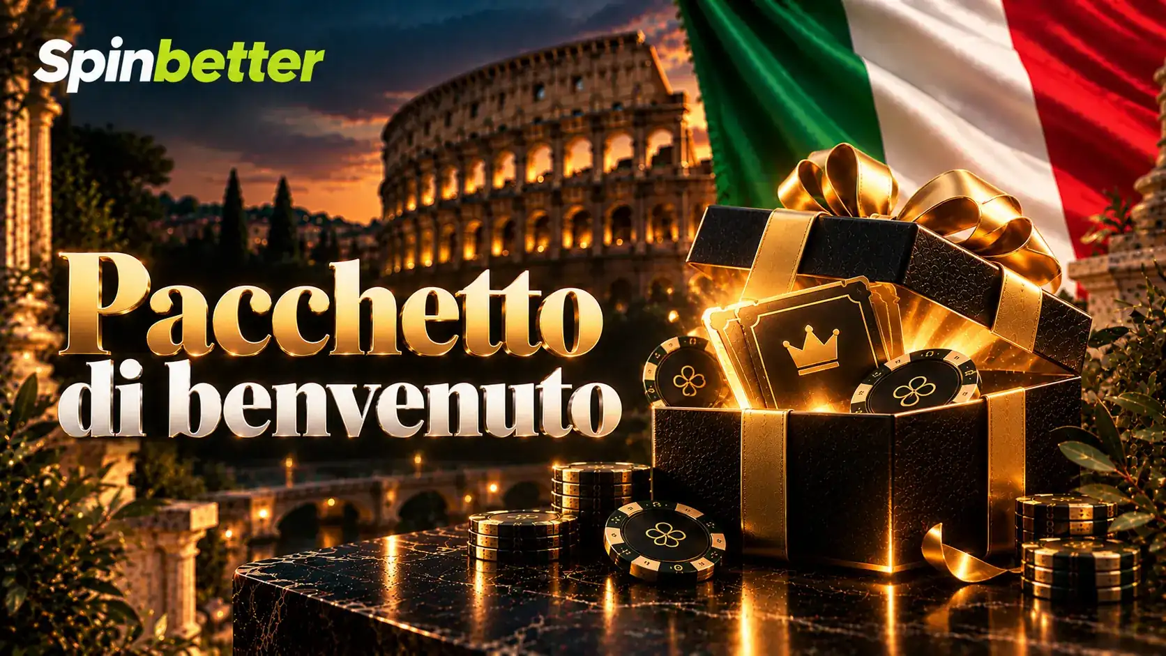 Pacchetto di benvenuto SpinBetter su quattro depositi